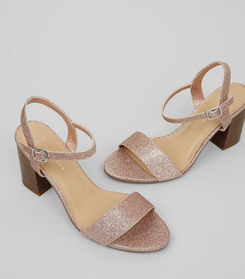 new look wide fit rose gold sandals