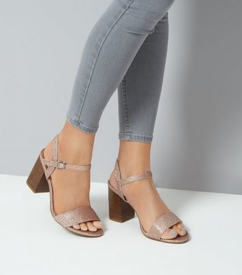 new look wide fit rose gold sandals
