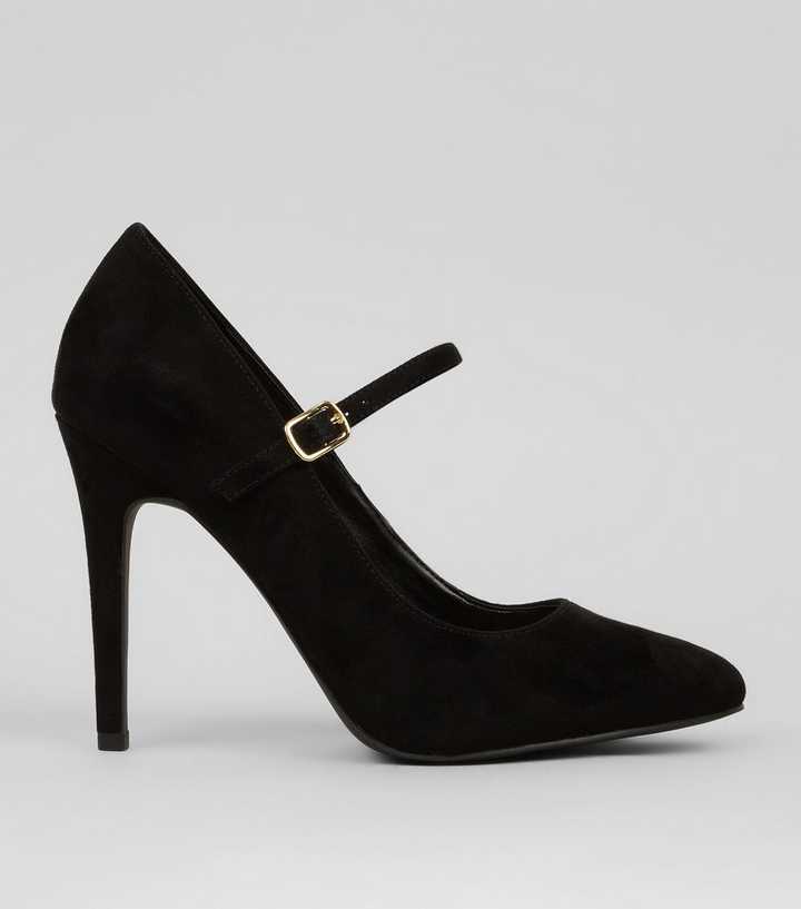 John Lewis Anastasia Mary Jane Court Shoes, Black Suede