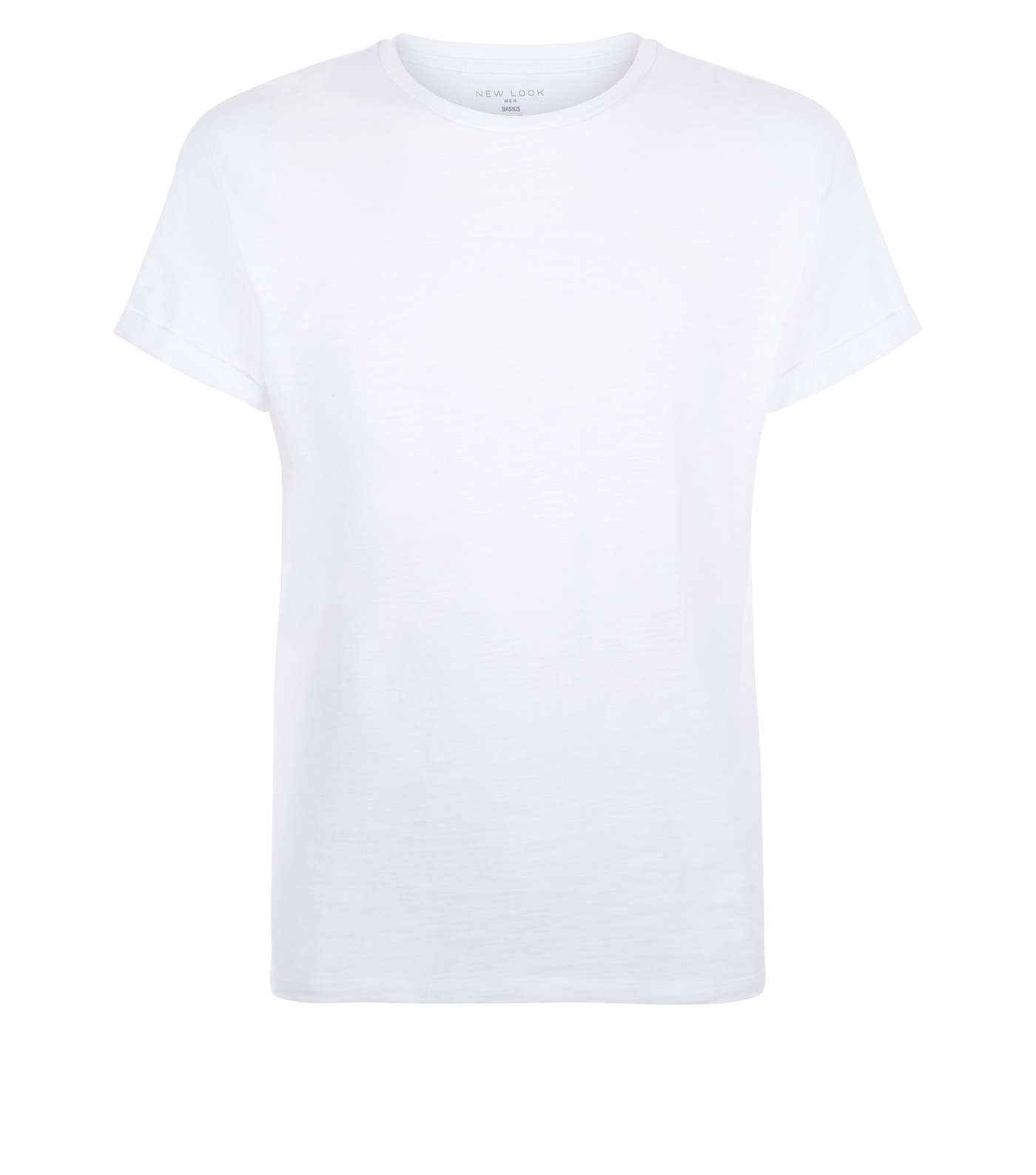 White Cotton Short Sleeve T-Shirt Image 4