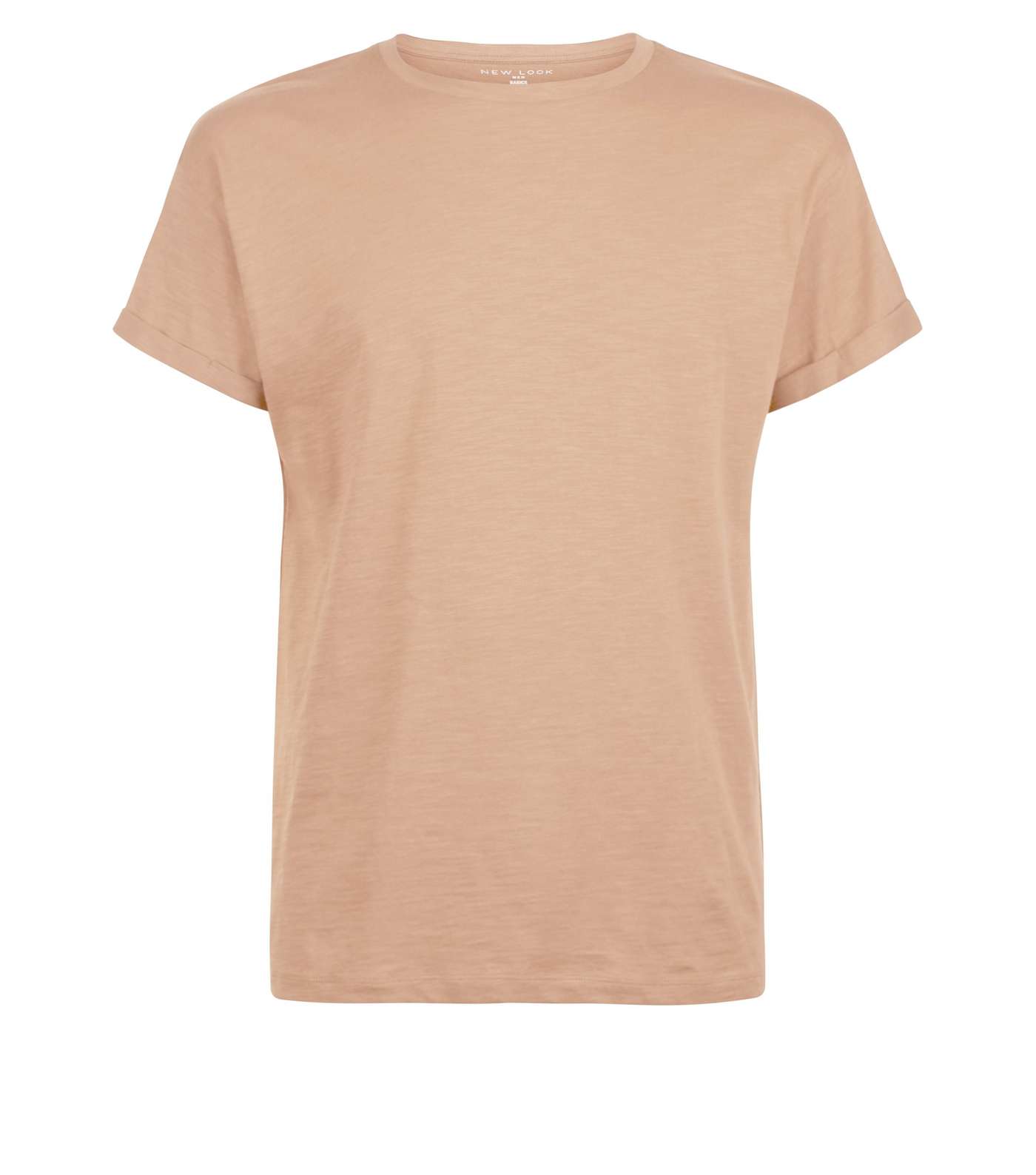 Camel Cotton Rolled Sleeve T-Shirt Image 4