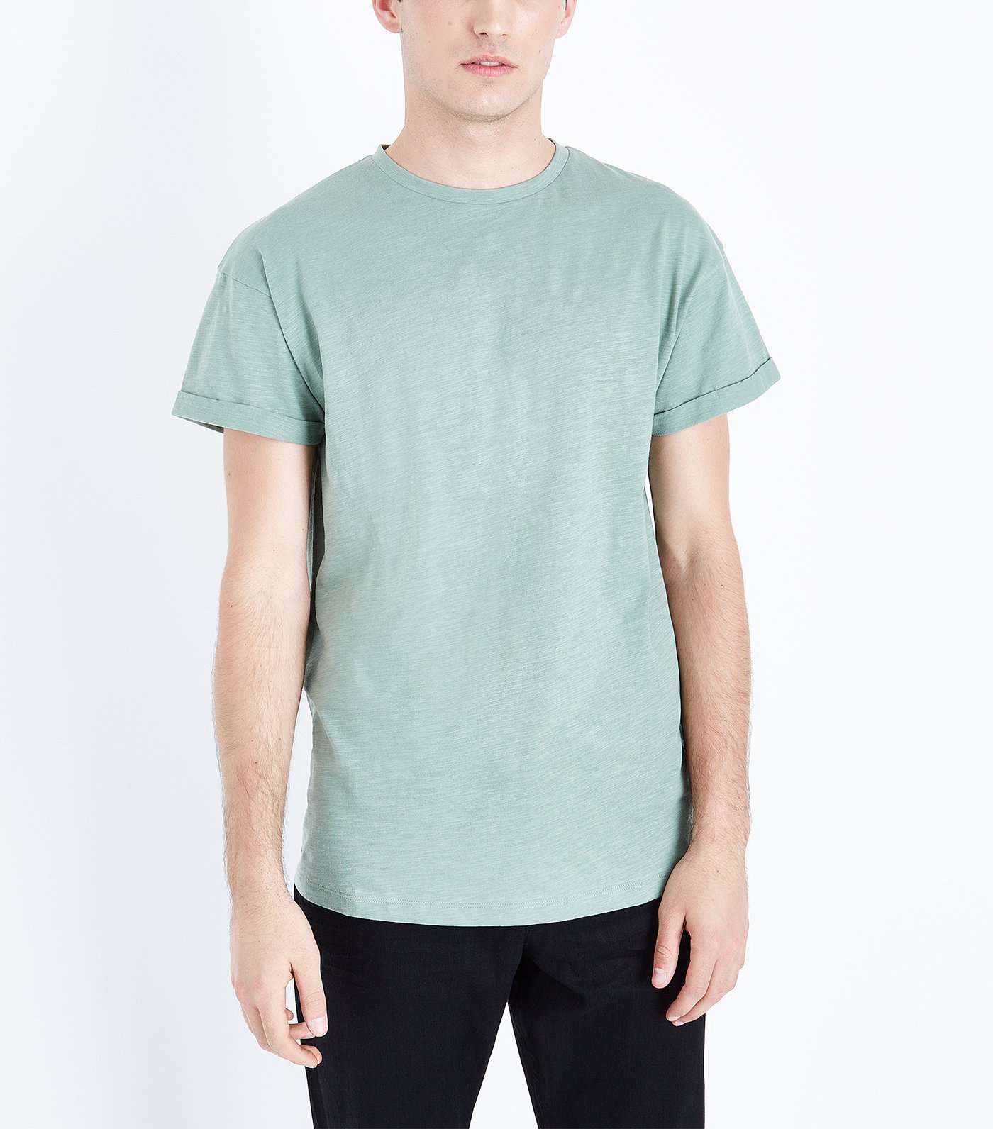 Green Rolled Sleeve T-Shirt