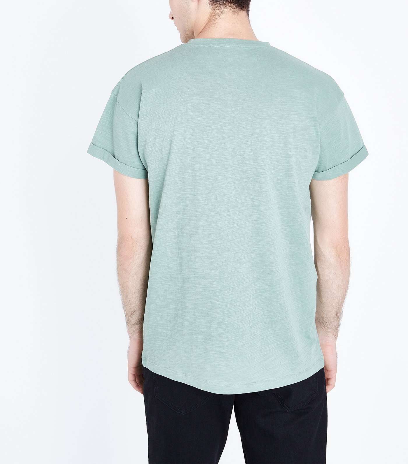 Green Rolled Sleeve T-Shirt Image 3