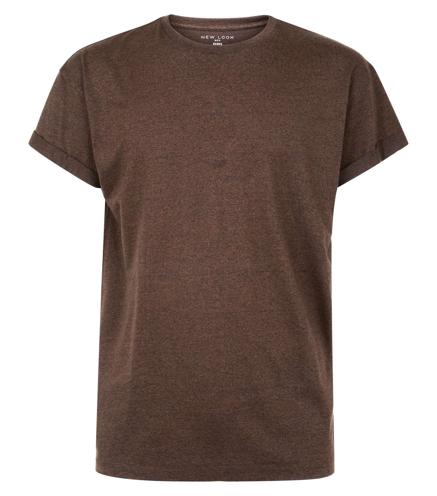 Brown Rolled Sleeve T-Shirt Image 4