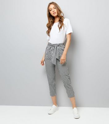 striped tie waist trousers