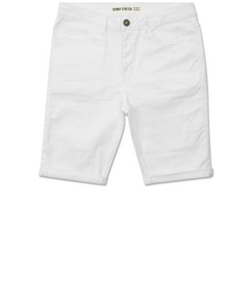 white skinny shorts