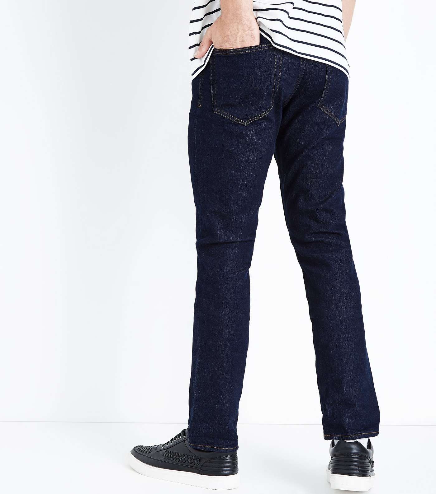 Dark Blue Slim Leg Jeans Image 3
