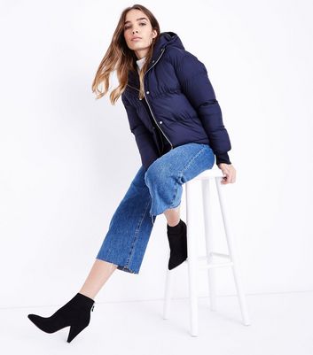 navy blue puffer coat