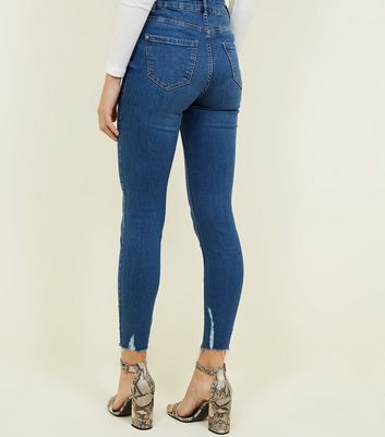blue ankle grazer jeans