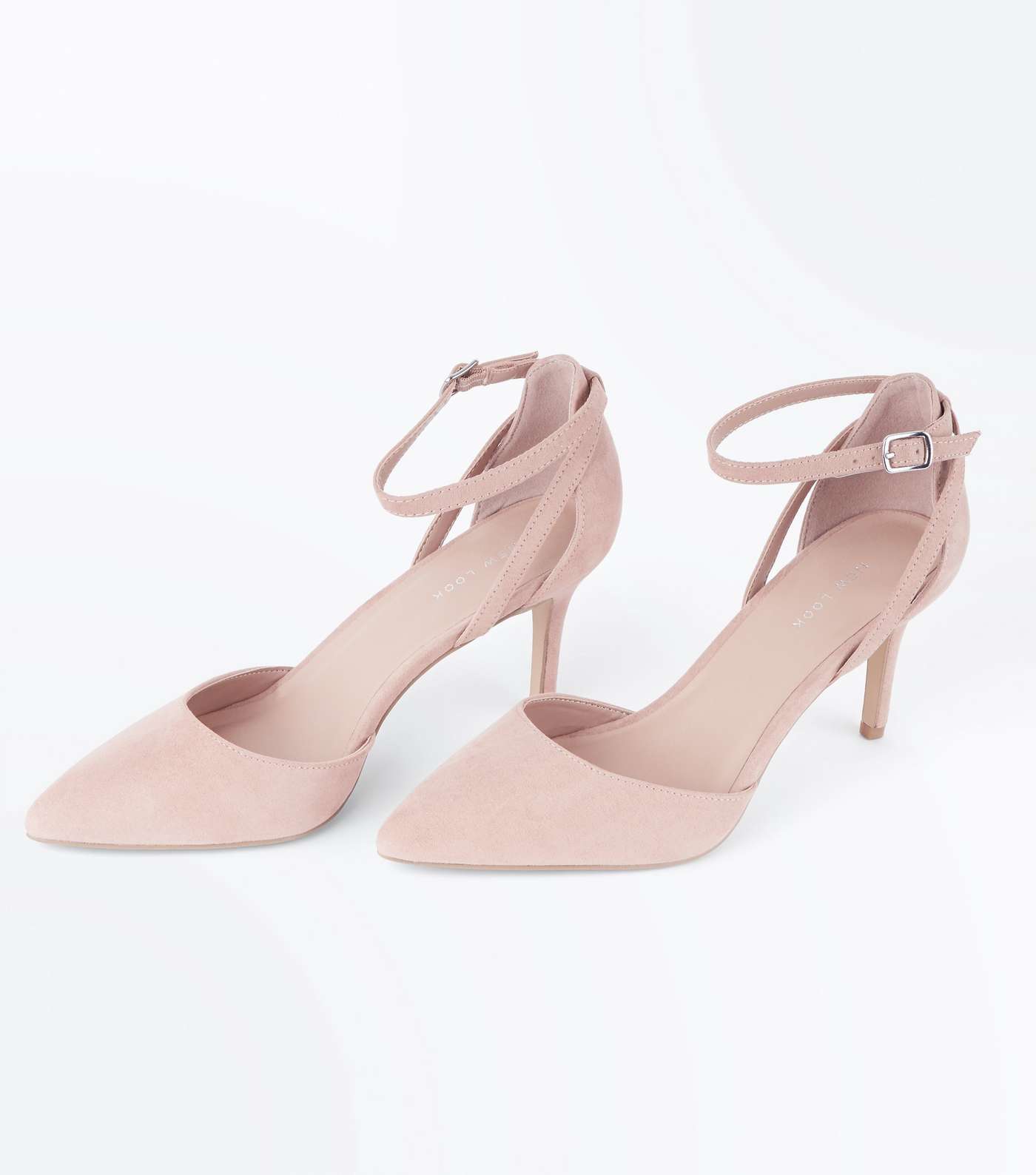 Nude Suedette Cross Over Ankle Strap Courts Image 4