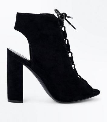 Open toe lace up hot sale shoes