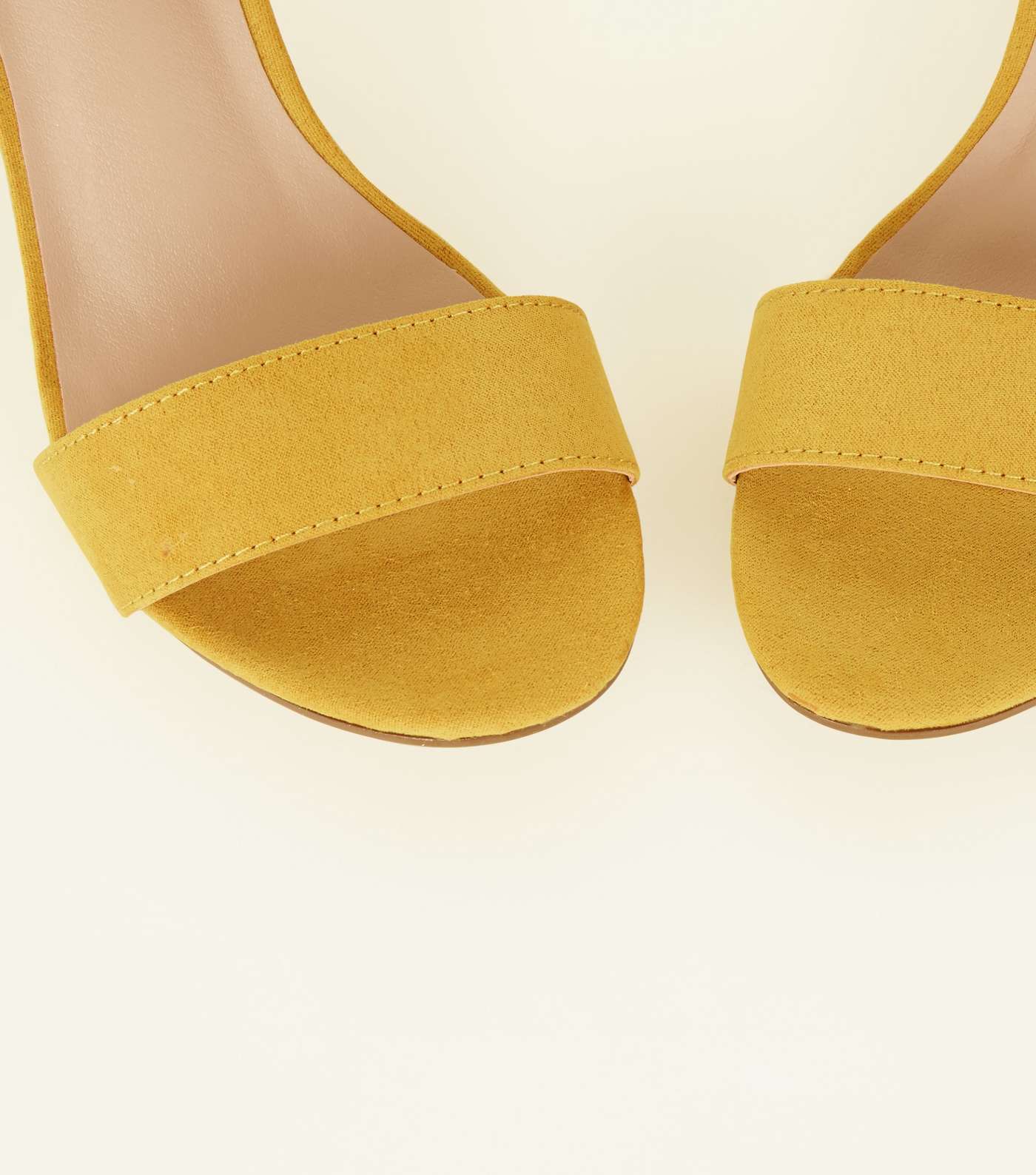 Mustard Suedette Block Heel Sandals Image 4