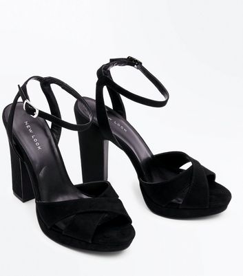 New look black outlet suede heels