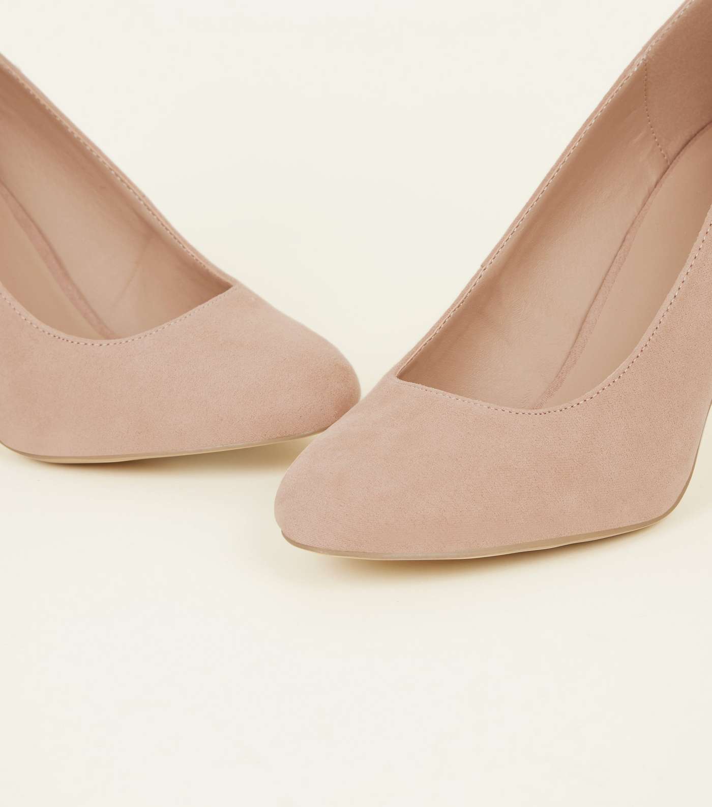 Nude Suedette Ankle Strap Court Shoes Image 4