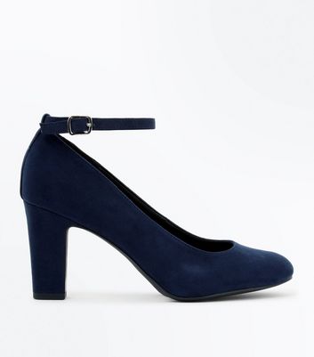 Navy court shoes new look best sale