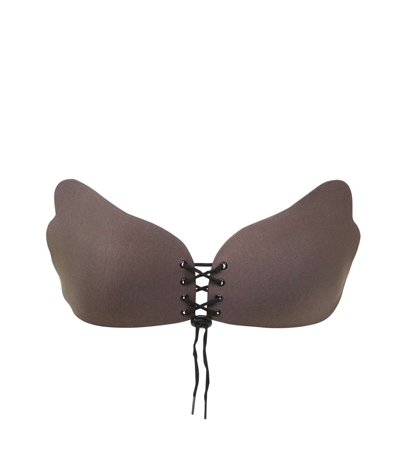Brown C Cup Lace Up Stick On Bra Image 2