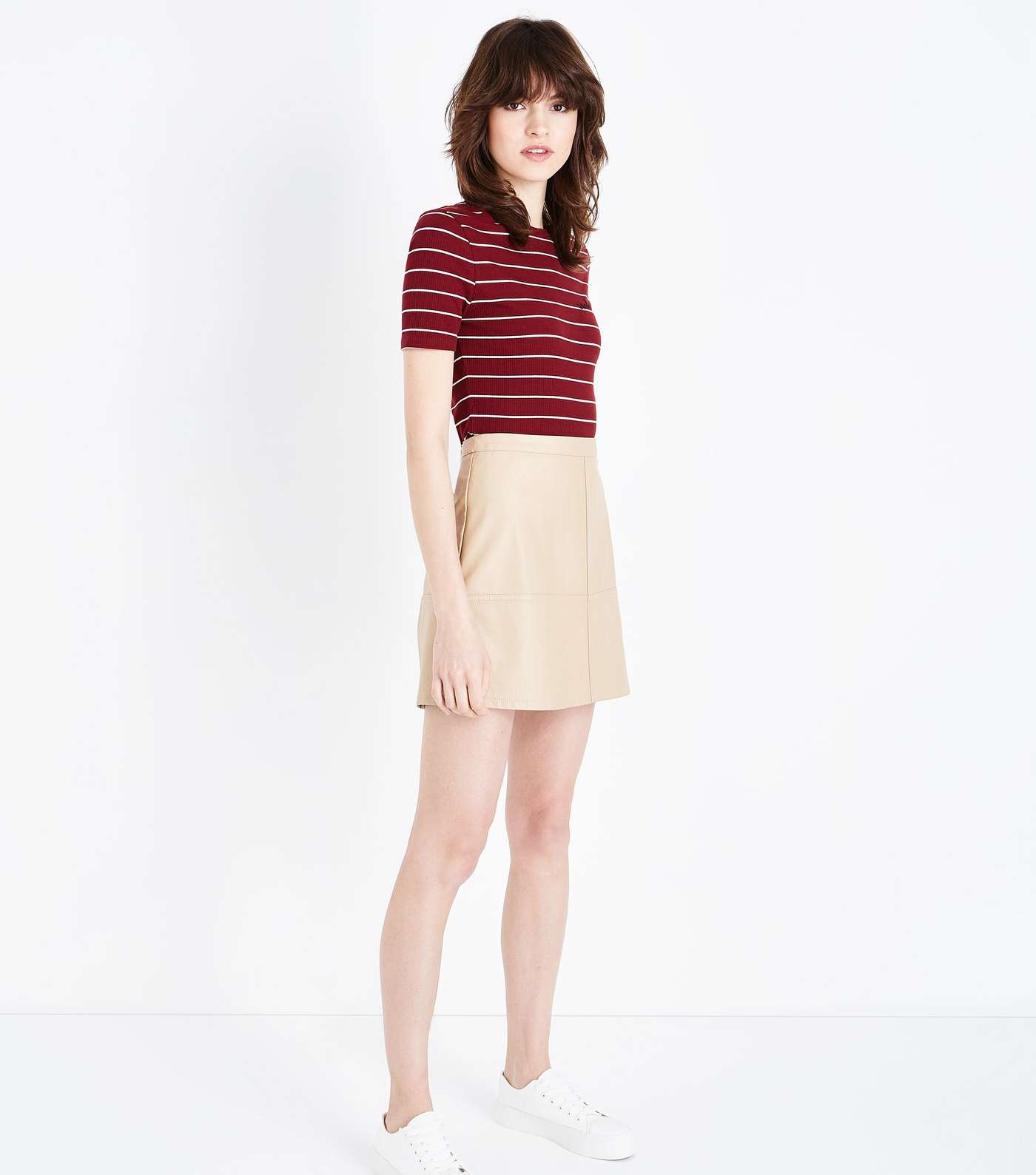 Stone Leather-Look Mini Skirt Image 2