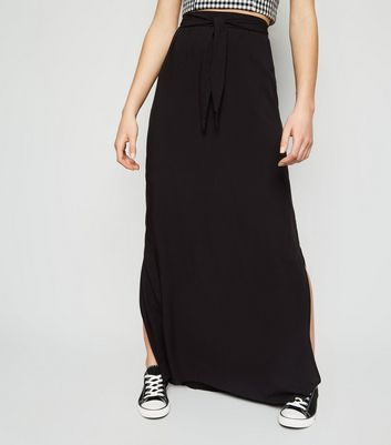 maxi skirt tie waist