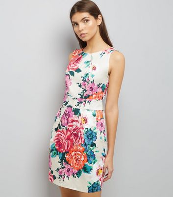 apricot floral dress