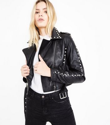 black studded biker jacket