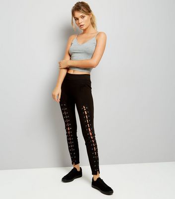 مقدم مجموع مقابل lace up leggings new 