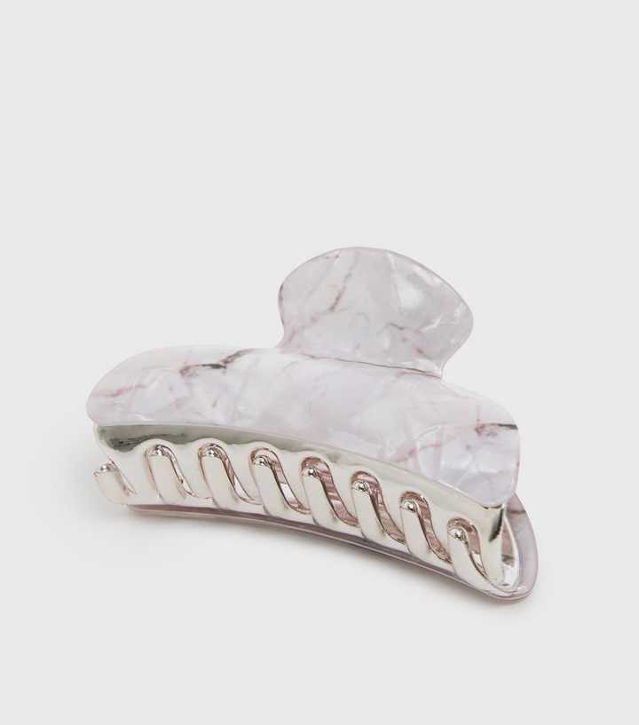 Rose Gold Marble Effect Bulldog Clip 