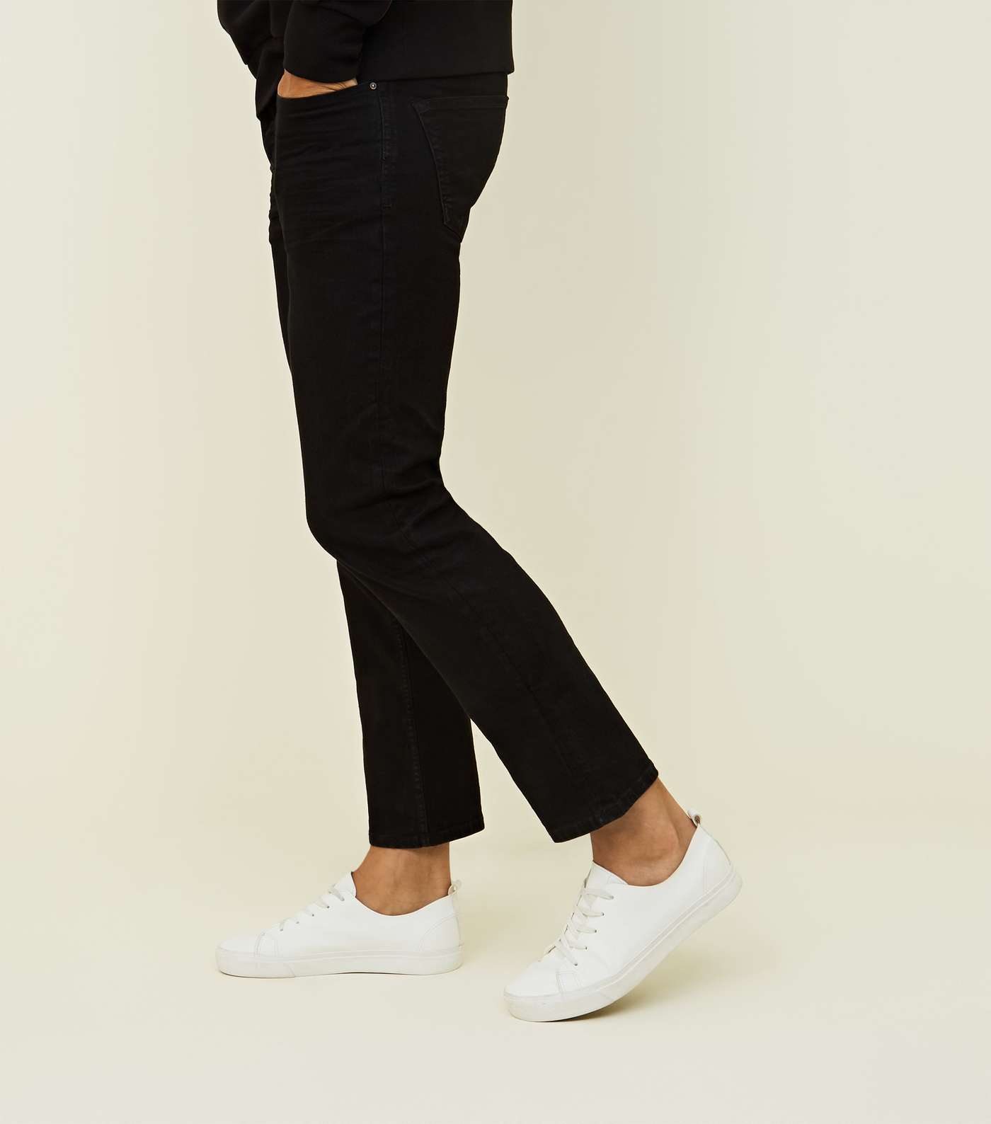 Black Straight Leg Jeans Image 5