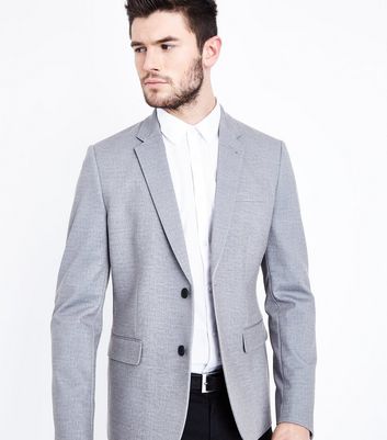 Mens grey jersey clearance blazer