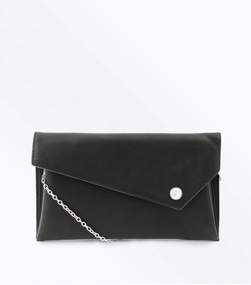 black foldover clutch