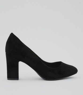 Wide Fit Black Comfort Flex Court Shoes | New Look