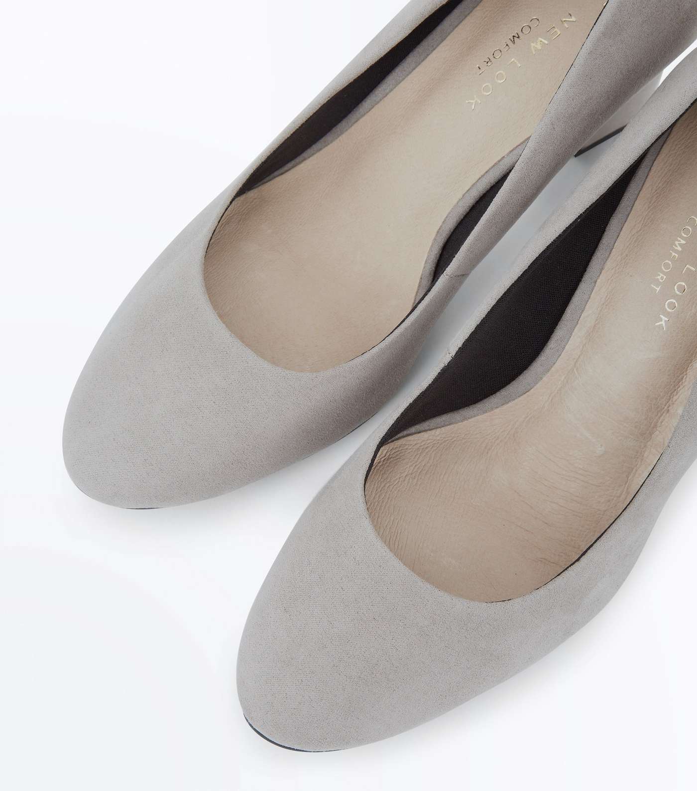 Wide Fit Grey Comfort Flex Court Shoes Image 3