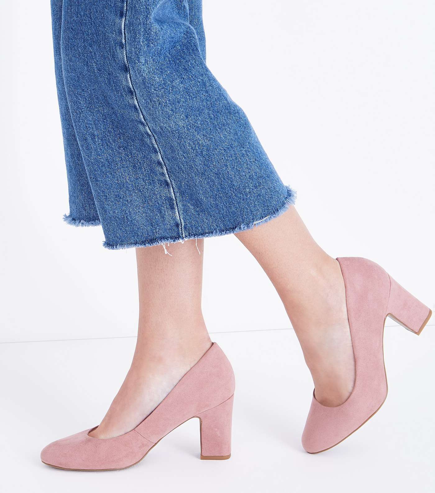 Wide Fit Pink Comfort Flex Court Shoes Image 2