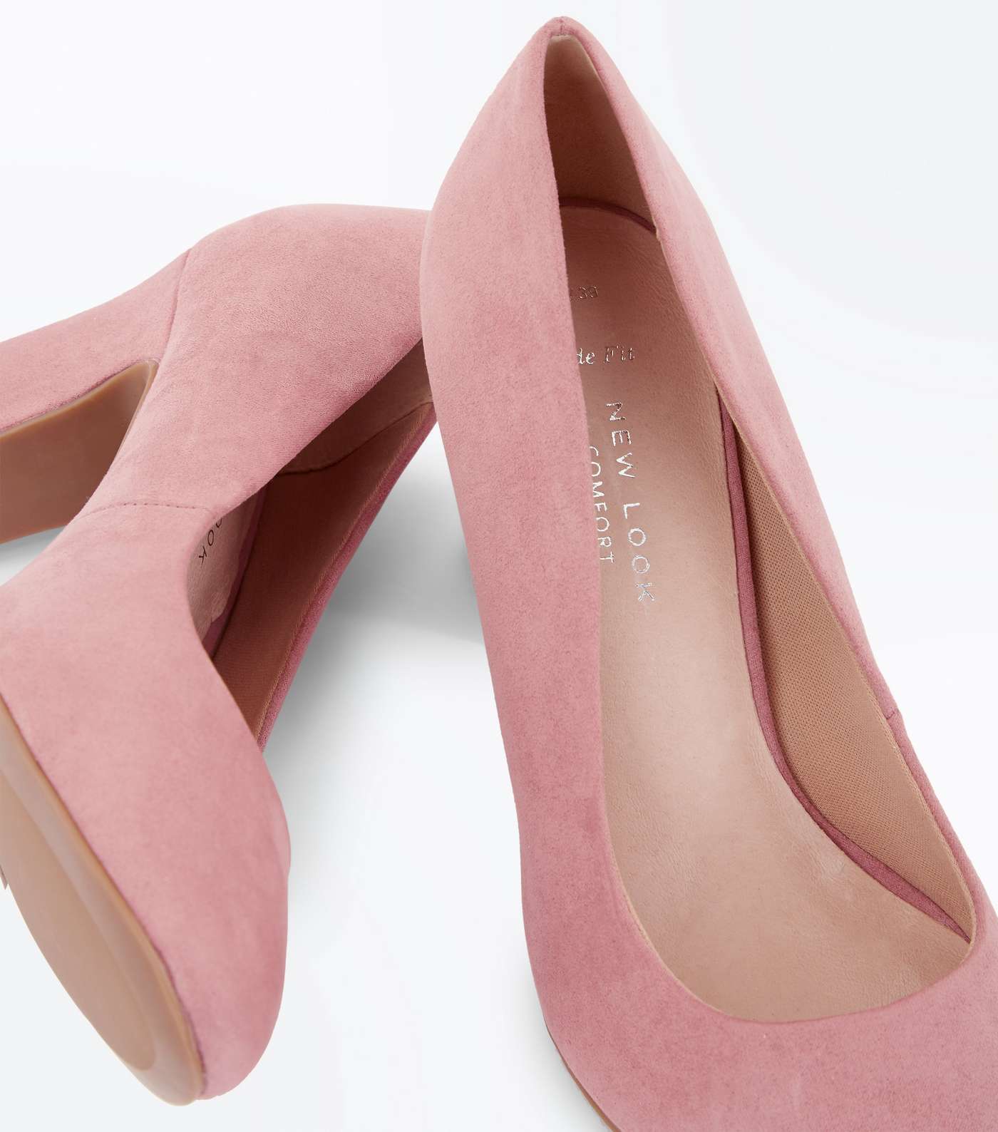 Wide Fit Pink Comfort Flex Court Shoes Image 4