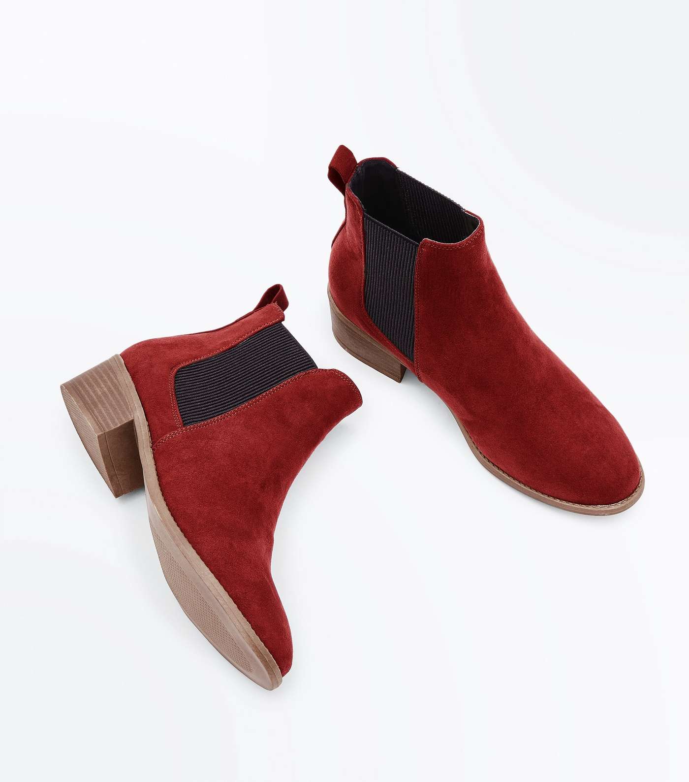 Girls Rust Suedette Chelsea Boots Image 3