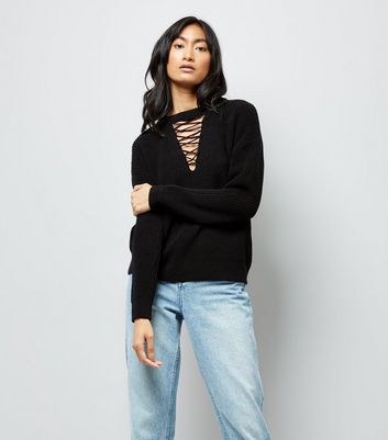 blue jeans black jumper