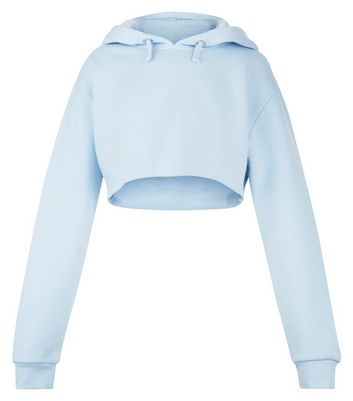 baby blue cropped hoodie