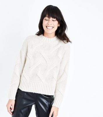 stone high neck jumper
