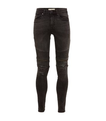 black wash ripped skinny jeans