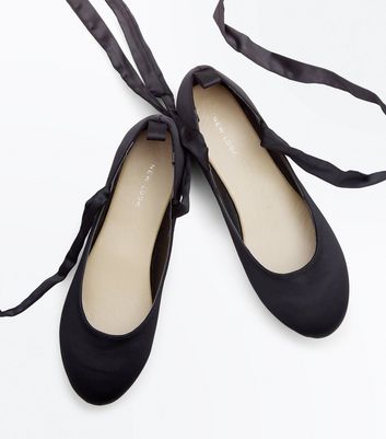 flats with ribbon ankle ties