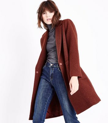 new look rust coat