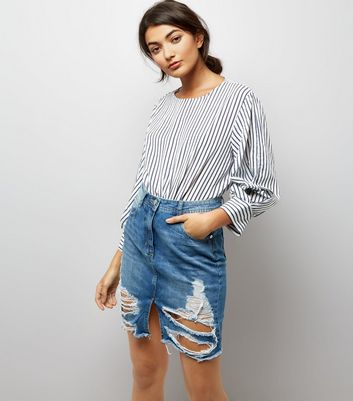 parisian denim skirt