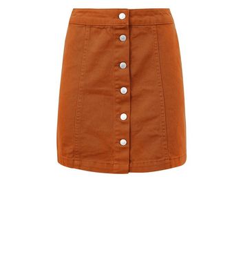 Rust Denim Mini Skirt | New Look