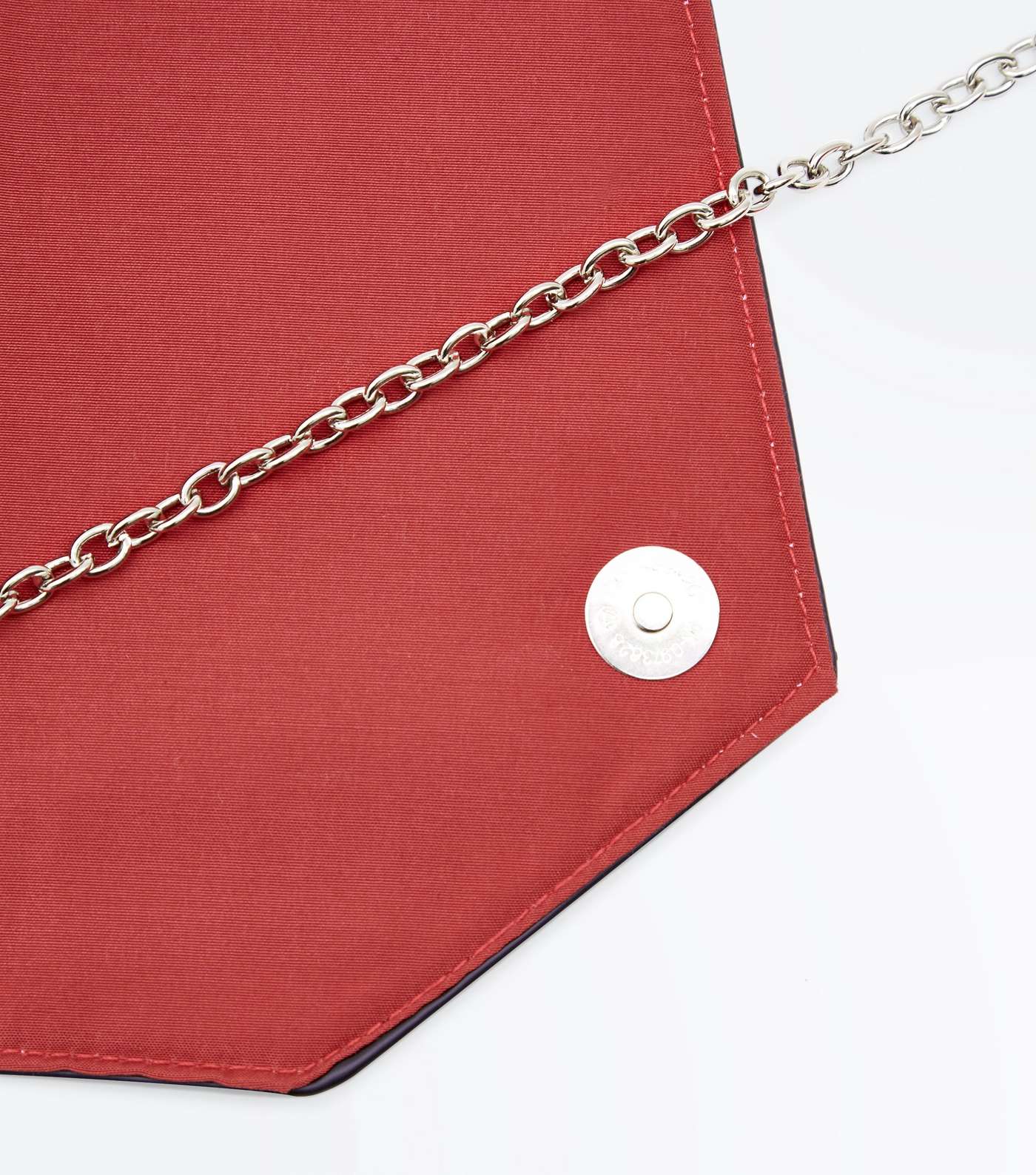 Red Patent Asymmetric Flap Clutch Bag Image 4