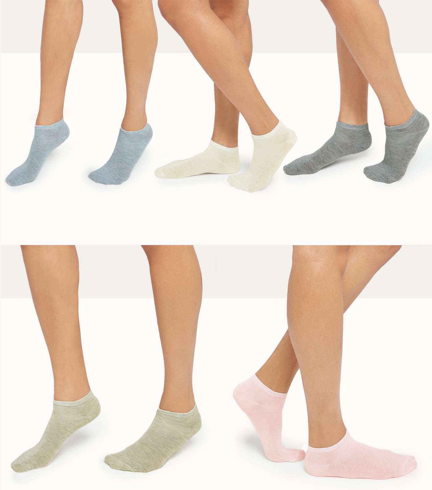 5 Pack Assorted Ankle Socks