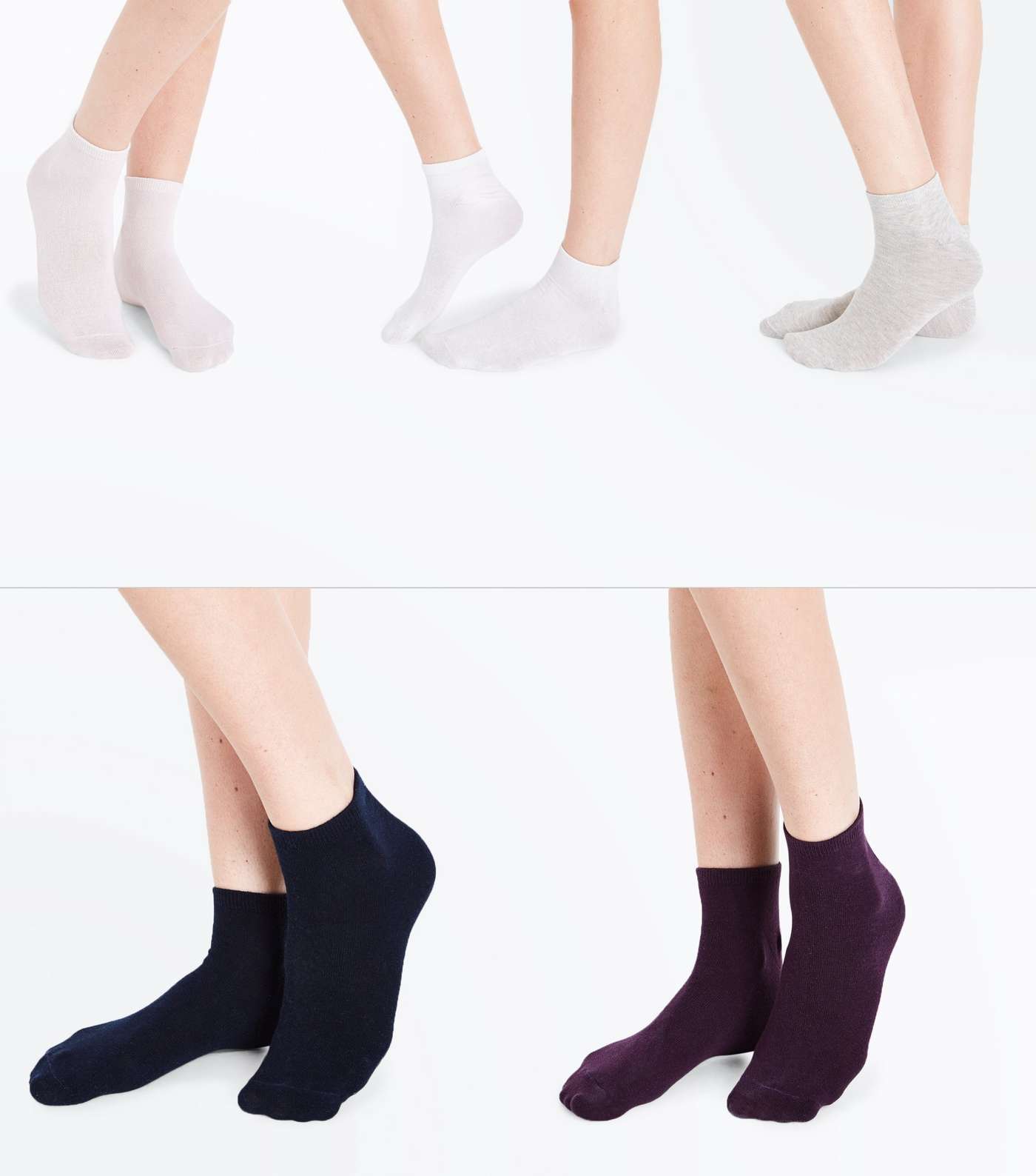 5 Pack Neutral High Rise Ankle Socks Image 2