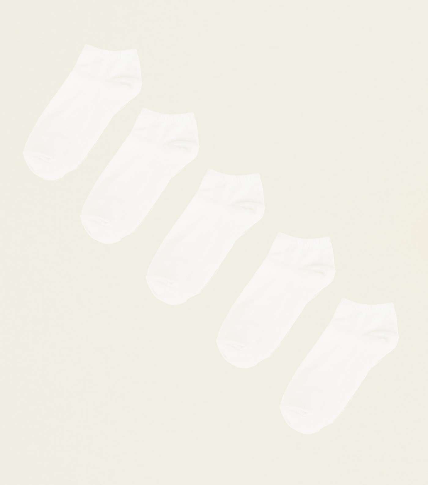 5 Pack White Ankle Trainer Socks