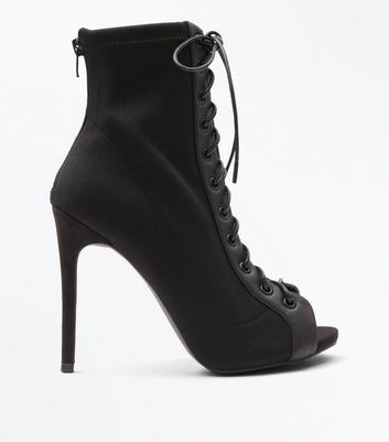 new look black stiletto ankle boots