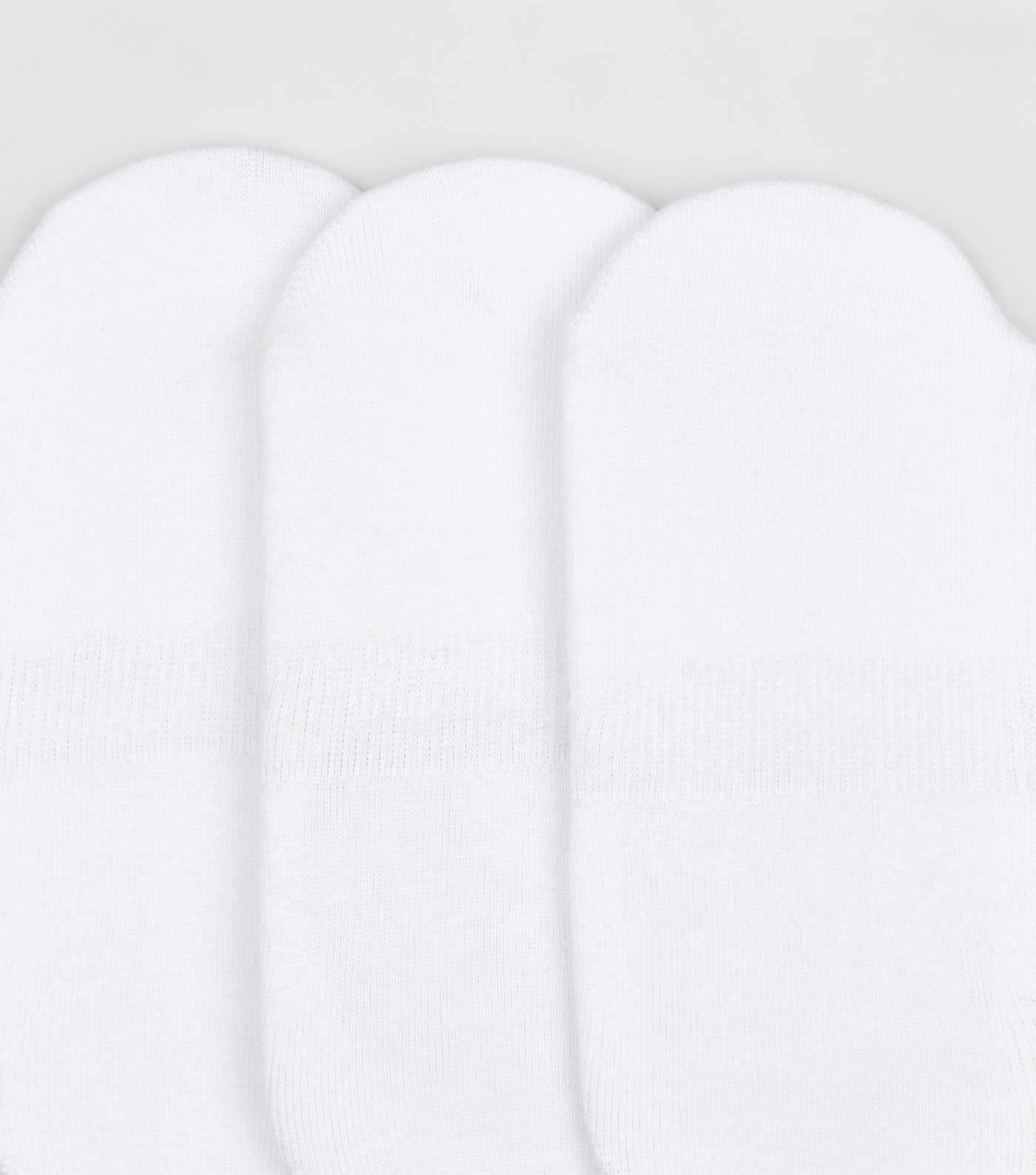 3 Pack White Invisible Socks Image 3