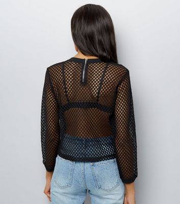 new look fishnet top