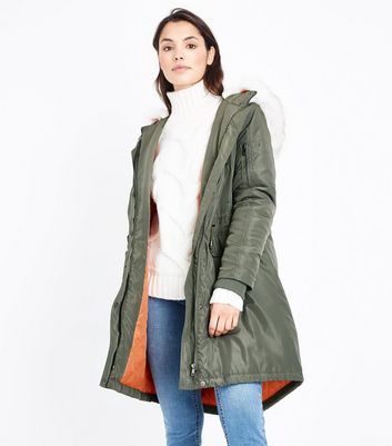 orange lined parka